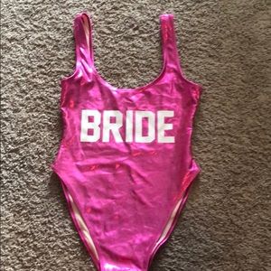Private Party- pink Metallic- Bride swimsuit